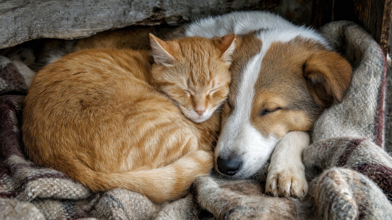 Animals helping each other